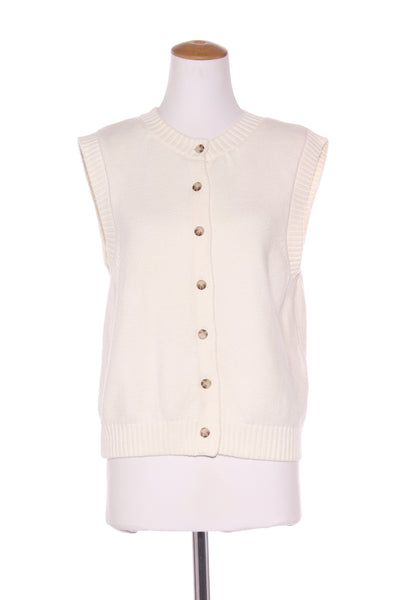 GLASSONS - Soft cotton blend knit vest - Milk! 14