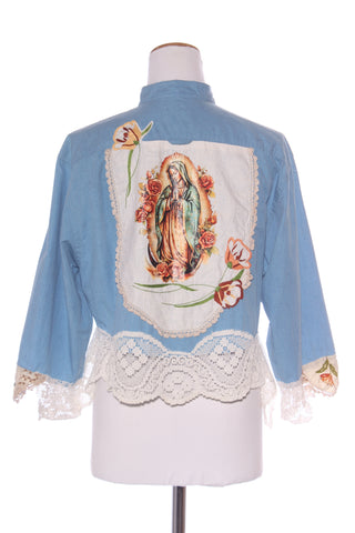 VILLA112 NZ - Up-cycled one off crop shirt/jacket! 12-14