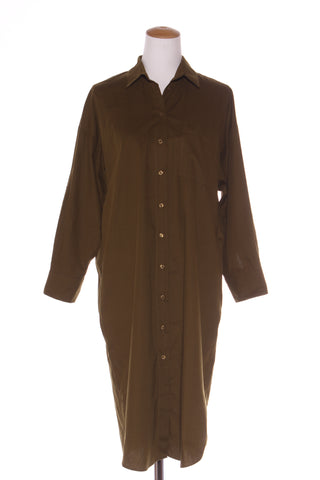IPEKYOL - Khaki cotton shirt dress! 10-12