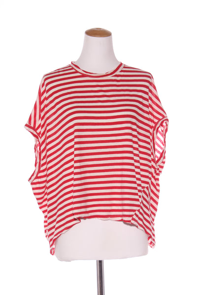 BASSIKE (BN) Organic cotton "Circle" tank - red stripe! 12-14