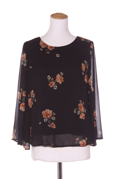 MAX - Apricot floral flared sleeve top! 10