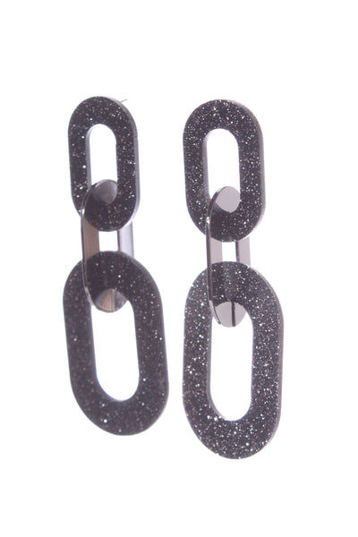 Sparkle resin void earring!