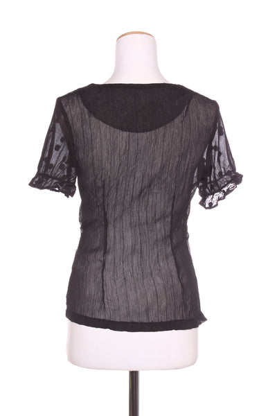 ANNAH S (NZ) Sheer spot sleeve shirt! 12