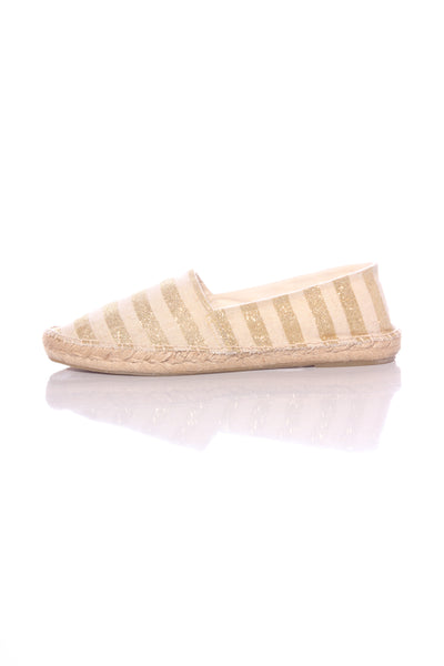SEED - Gold stripe canvas loafer! 39