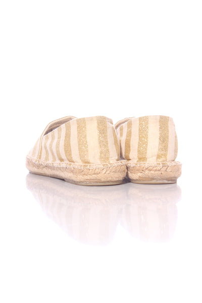 SEED - Gold stripe canvas loafer! 39