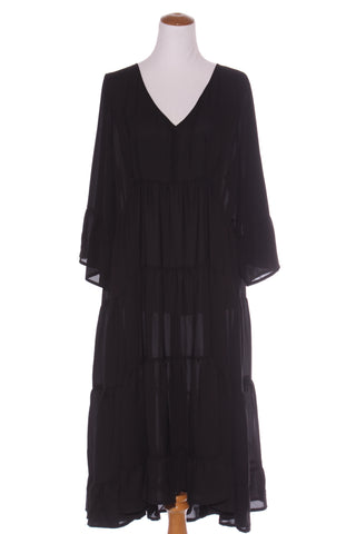 MINT (BN) NZ "Fleur" Midnight black midi dress! 16