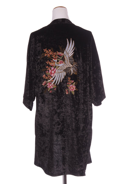 GYPSY HEART - Embroidered velvet kimono cardi! 12-14