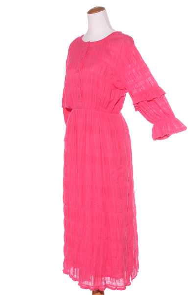 BLAK LUXE - Shirred cotton seersucker midi dress! 14