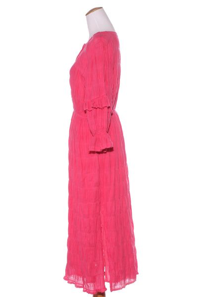 BLAK LUXE - Shirred cotton seersucker midi dress! 14