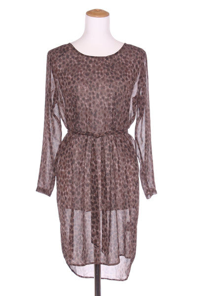 STORM - Leopard print chiffon dress! 8-10