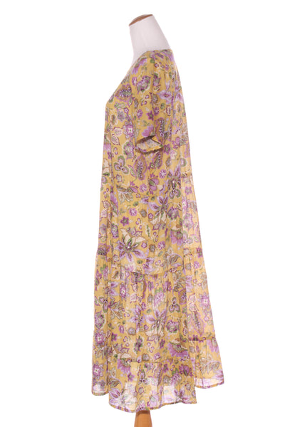 CAROLINE SILLS (NZ) Ari floral print cotton maxi dress! 10-12
