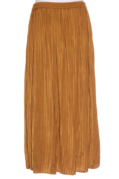 WHISTLE - Pleated satin maxi skirt - Golden ochre! 14