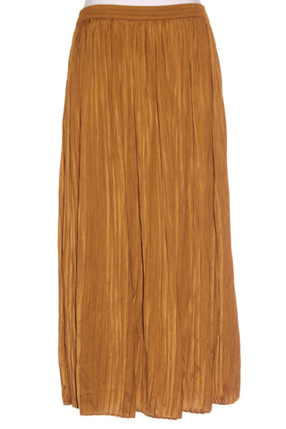 WHISTLE - Pleated satin maxi skirt - Golden ochre! 14