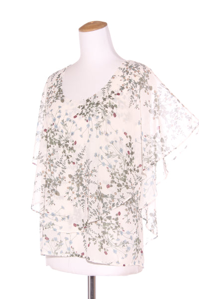 MAX - Cream wildflower print layered blouse! 10