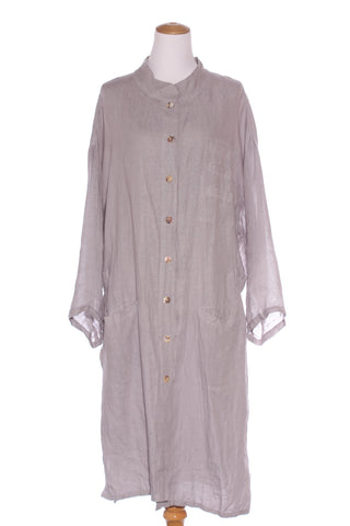 BANANA BLUE (AU) Elasticated waist linen dress/duster! 10-14