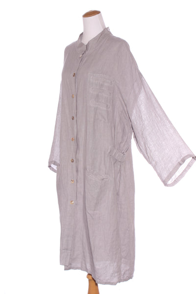 BANANA BLUE (AU) Elasticated waist linen dress/duster! 10-14