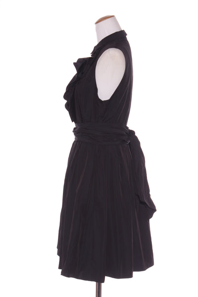 CUE (AU) Blue black wrap tie dress! 14