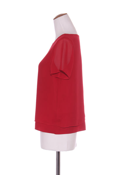 OLIVER BLACK - Red lined split back top! 10