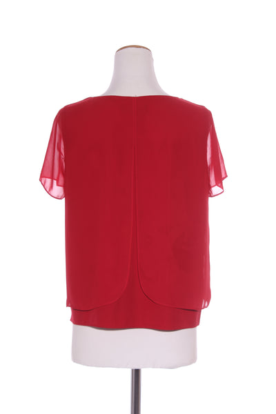 OLIVER BLACK - Red lined split back top! 10
