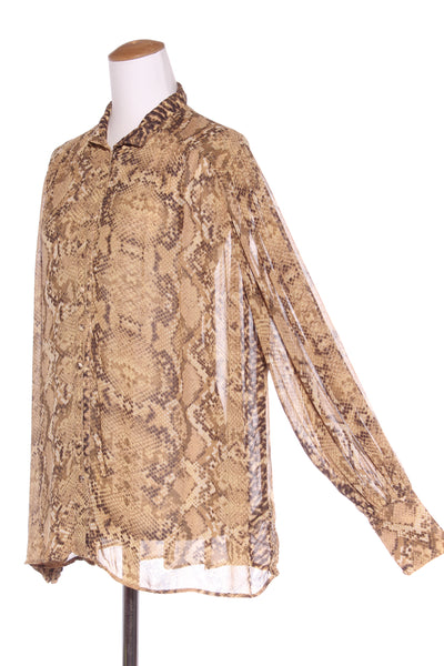 H&M - Snakeskin print viscose shirt! 10-14
