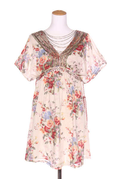 SIMONA BARBIERI - Necklace detail cotton floral dress! 10