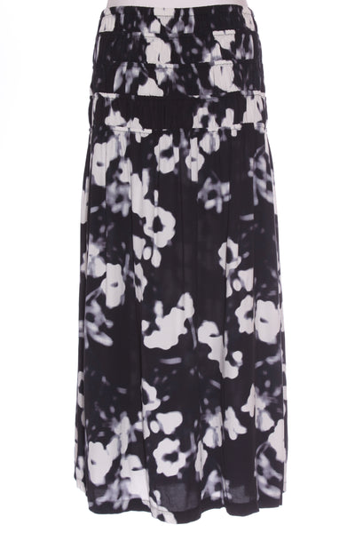 BRIARWOOD (NZ) Blurred print shirred waist maxi skirt! 14