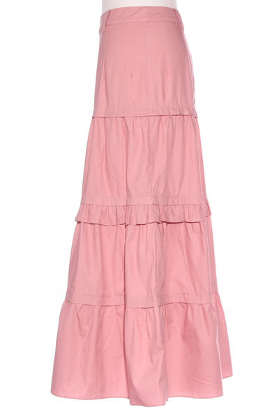 THE FATED - Cotton poplin tiered frill maxi skirt! 8