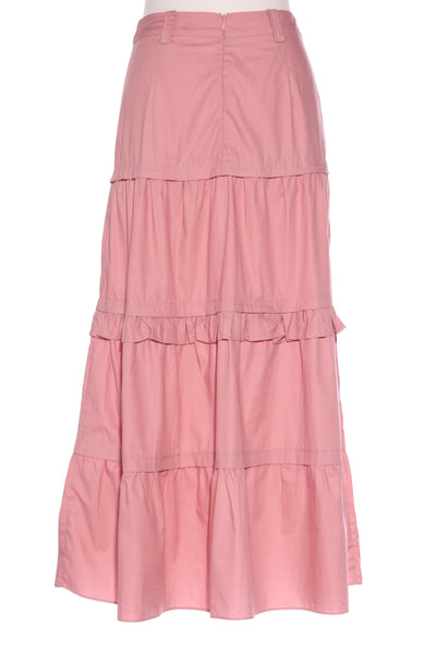 THE FATED - Cotton poplin tiered frill maxi skirt! 8