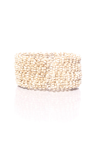 SILLS & C0 - Natural beaded cuff Bracelet - Adjustable