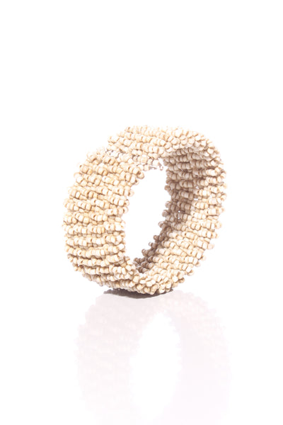 SILLS & C0 - Natural beaded cuff Bracelet - Adjustable