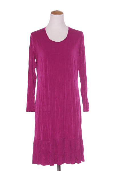 REVUE - Pleated hem stretch dress - Magenta! 14
