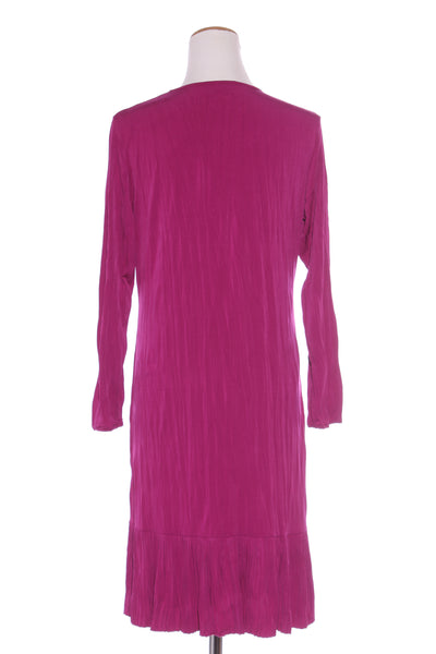 REVUE - Pleated hem stretch dress - Magenta! 14