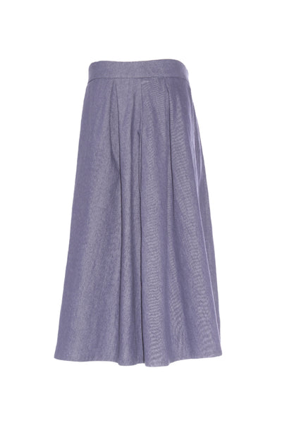 NIFE (PL) Chambray pleat skirt with pockets! 12