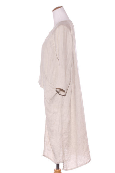 EVAS SUNDAY - Oatmeal hi low linen duster/jacket! 14