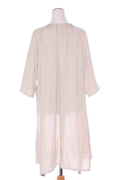 EVAS SUNDAY - Oatmeal hi low linen duster/jacket! 14