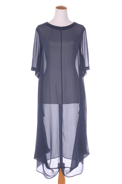 LOUNGE By Repertoire (NZ) Chiffon midi dress - Petrol! 10