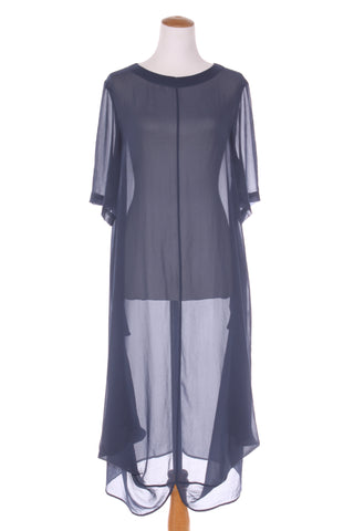 LOUNGE By Repertoire (NZ) Chiffon midi dress - Petrol! 10