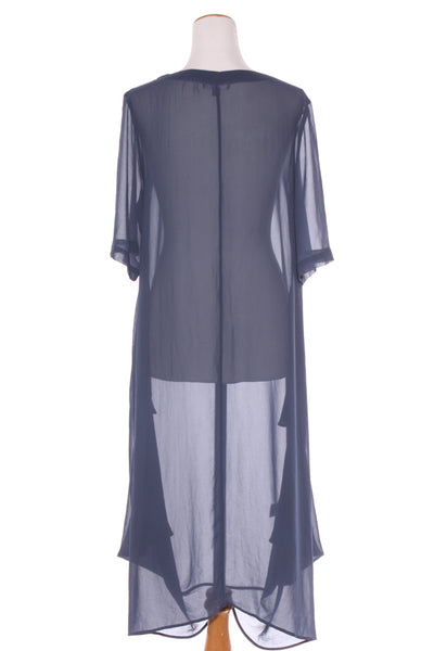 LOUNGE By Repertoire (NZ) Chiffon midi dress - Petrol! 10