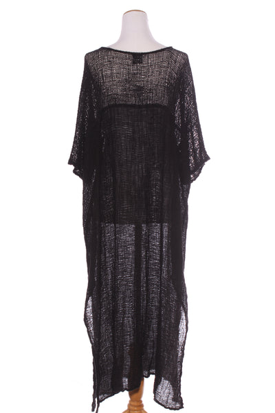 LA BOTTEGA (ITA) Textured + mesh knit linen maxi dress! 10-16