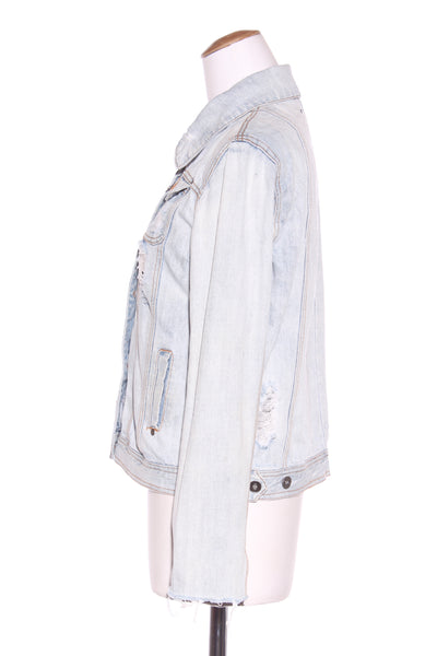ALL ABOUT EVE "Peace" distressed denim jacket! 10