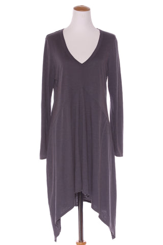 MAX - Peak hem cotton dress - Charcoal! 14