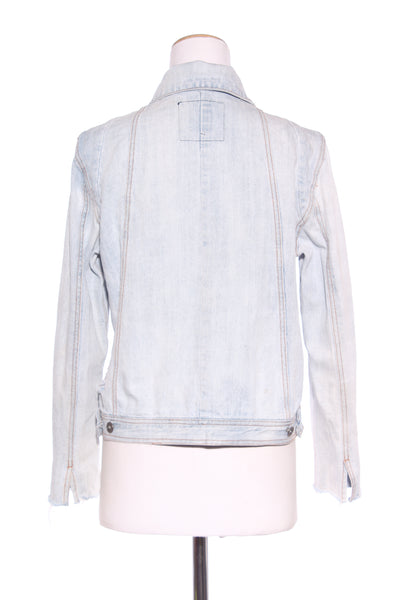 ALL ABOUT EVE "Peace" distressed denim jacket! 10