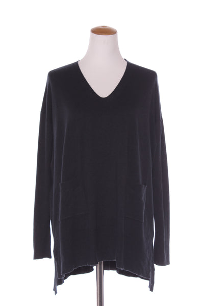 EB & IVE - V neck Mellow soft knit - Dark teal! 12-14