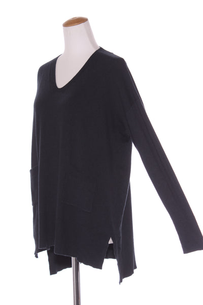 EB & IVE - V neck Mellow soft knit - Dark teal! 12-14