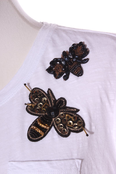 VERGE - Embellished bee + moth cotton L/S tee! 12