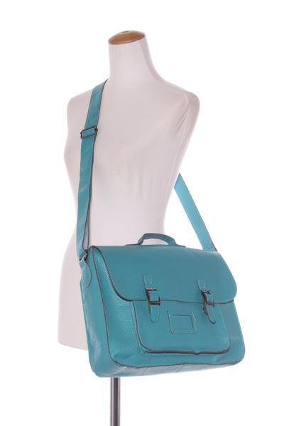 MOANA RD (LN) Large floral lined satchel - Aqua!