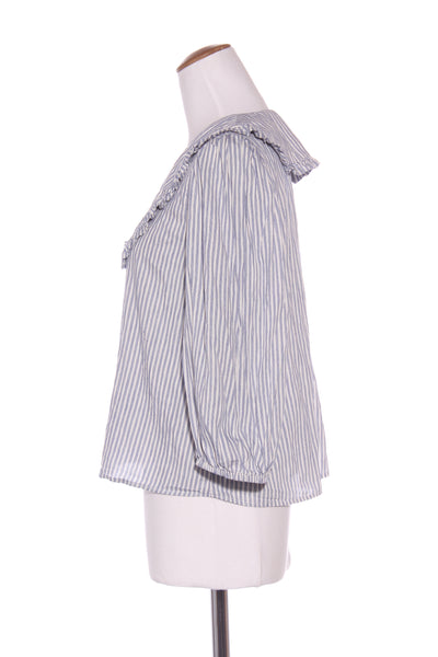 TU - Peter pan collar linen pinstripe top! 12