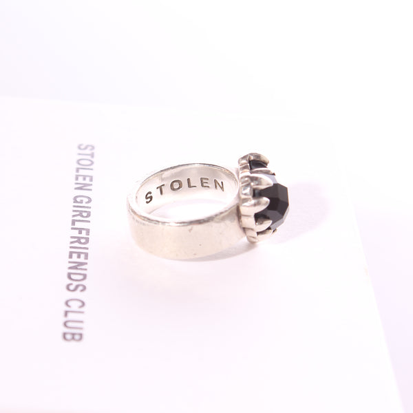 STOLEN GC - Moodstone heart silver ring!