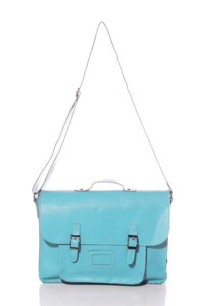 MOANA RD (LN) Large floral lined satchel - Aqua!