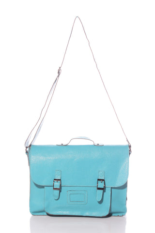 MOANA RD (LN) Large floral lined satchel - Aqua!